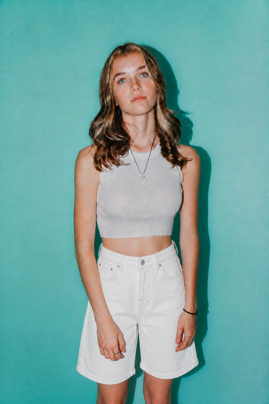 Bermuda jean mujer