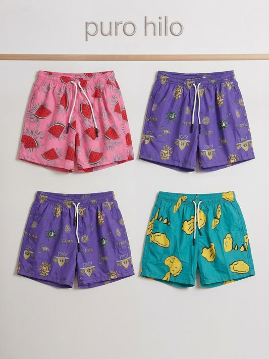 Short de baño estampado