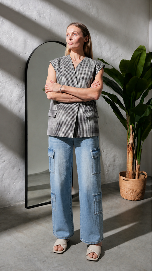 Jean cargo dama