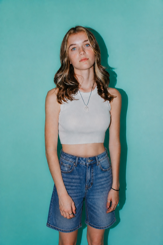 Bermuda jean mujer